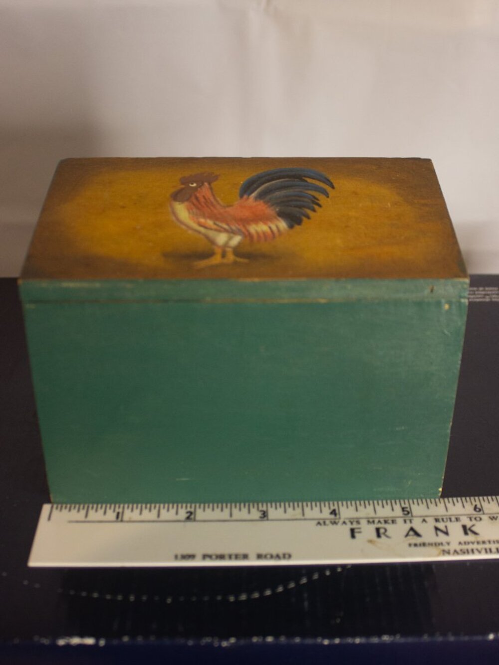 Rustic Rooster Wooden Recipe Box – Country Kitchen Decor